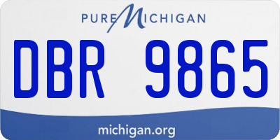 MI license plate DBR9865