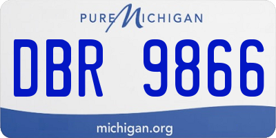 MI license plate DBR9866