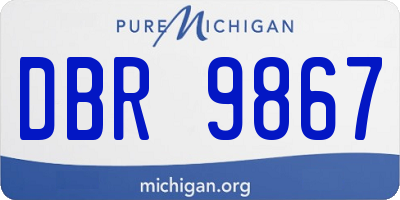 MI license plate DBR9867
