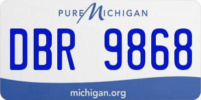 MI license plate DBR9868