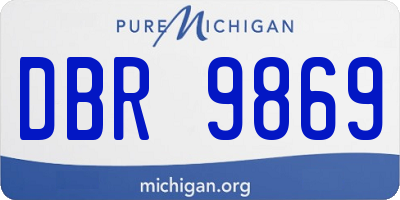 MI license plate DBR9869