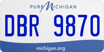 MI license plate DBR9870