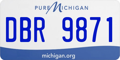 MI license plate DBR9871