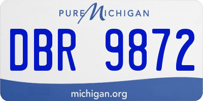 MI license plate DBR9872
