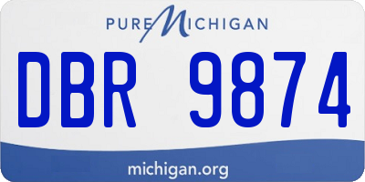 MI license plate DBR9874