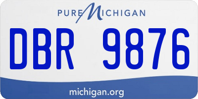 MI license plate DBR9876