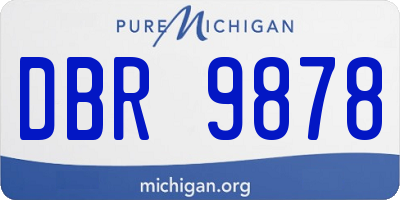 MI license plate DBR9878