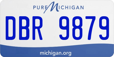 MI license plate DBR9879