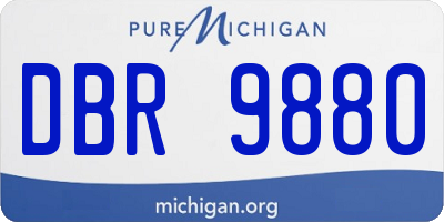 MI license plate DBR9880