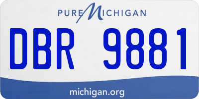 MI license plate DBR9881