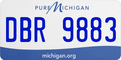 MI license plate DBR9883