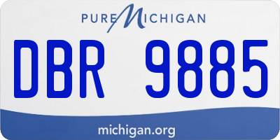 MI license plate DBR9885