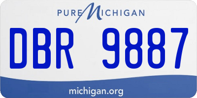 MI license plate DBR9887