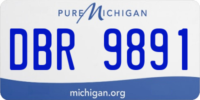 MI license plate DBR9891