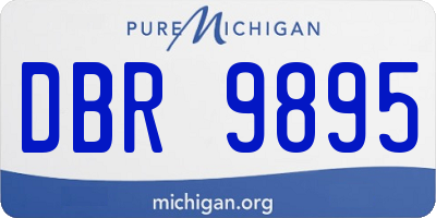 MI license plate DBR9895