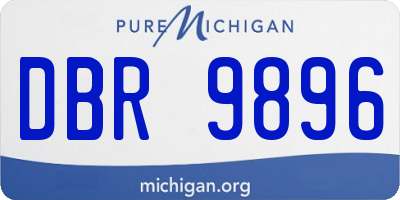 MI license plate DBR9896