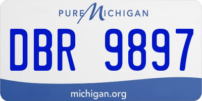 MI license plate DBR9897