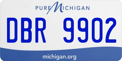 MI license plate DBR9902