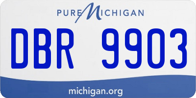 MI license plate DBR9903