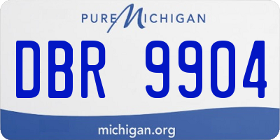 MI license plate DBR9904