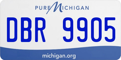 MI license plate DBR9905