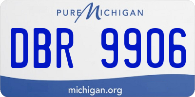MI license plate DBR9906