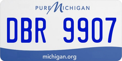 MI license plate DBR9907