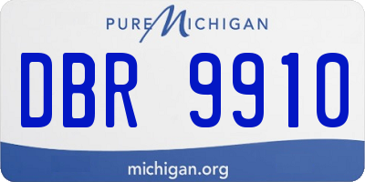 MI license plate DBR9910