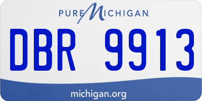 MI license plate DBR9913
