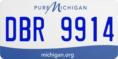 MI license plate DBR9914
