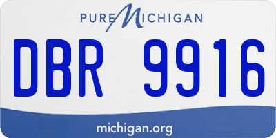 MI license plate DBR9916