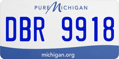 MI license plate DBR9918