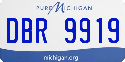 MI license plate DBR9919