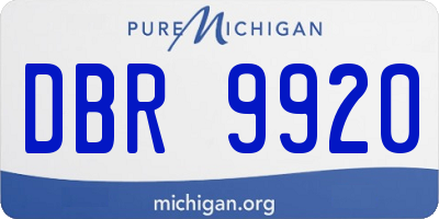 MI license plate DBR9920