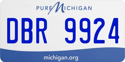 MI license plate DBR9924