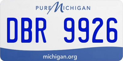 MI license plate DBR9926
