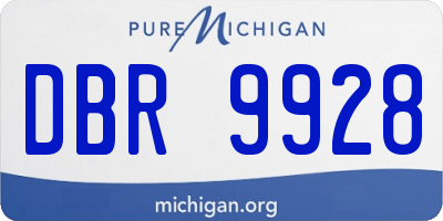 MI license plate DBR9928