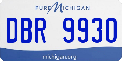 MI license plate DBR9930