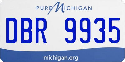 MI license plate DBR9935
