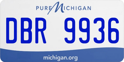 MI license plate DBR9936