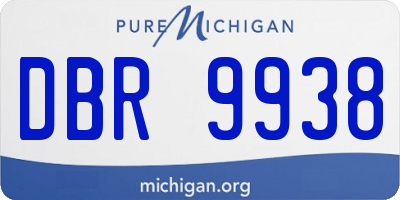 MI license plate DBR9938