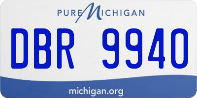 MI license plate DBR9940