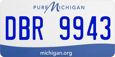 MI license plate DBR9943