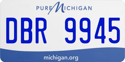 MI license plate DBR9945