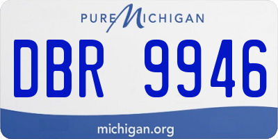MI license plate DBR9946