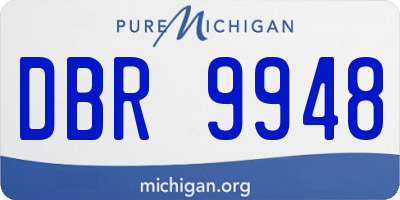 MI license plate DBR9948