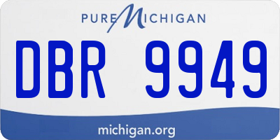 MI license plate DBR9949