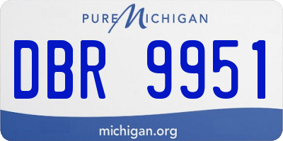 MI license plate DBR9951
