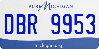 MI license plate DBR9953