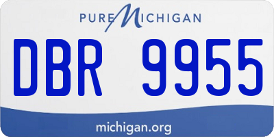 MI license plate DBR9955